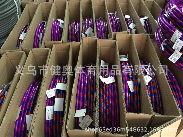 Nutrilite factory export domestic sales kindergarten laser two-color hula hoop children stage performance hula hoop