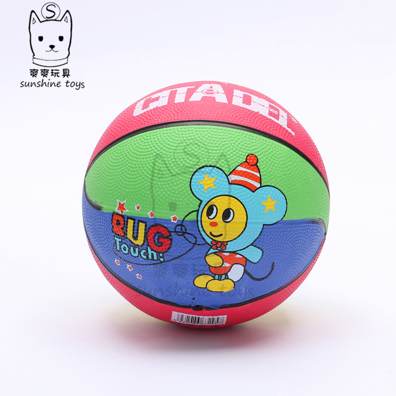 Cartoon Children's Rubber basketball Kindergarten Training Special patting ball outdoor inflatable toy wholesale Cartoon Children's Rubber basketball Kindergarten Training Special patting ball outdoor inflatable toy wholesale