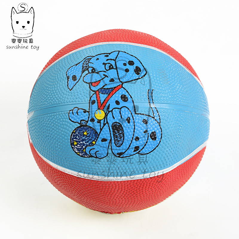 Cartoon Children's Rubber basketball Kindergarten Training Special patting ball outdoor inflatable toy wholesale Cartoon Children's Rubber basketball Kindergarten Training Special patting ball outdoor inflatable toy wholesale