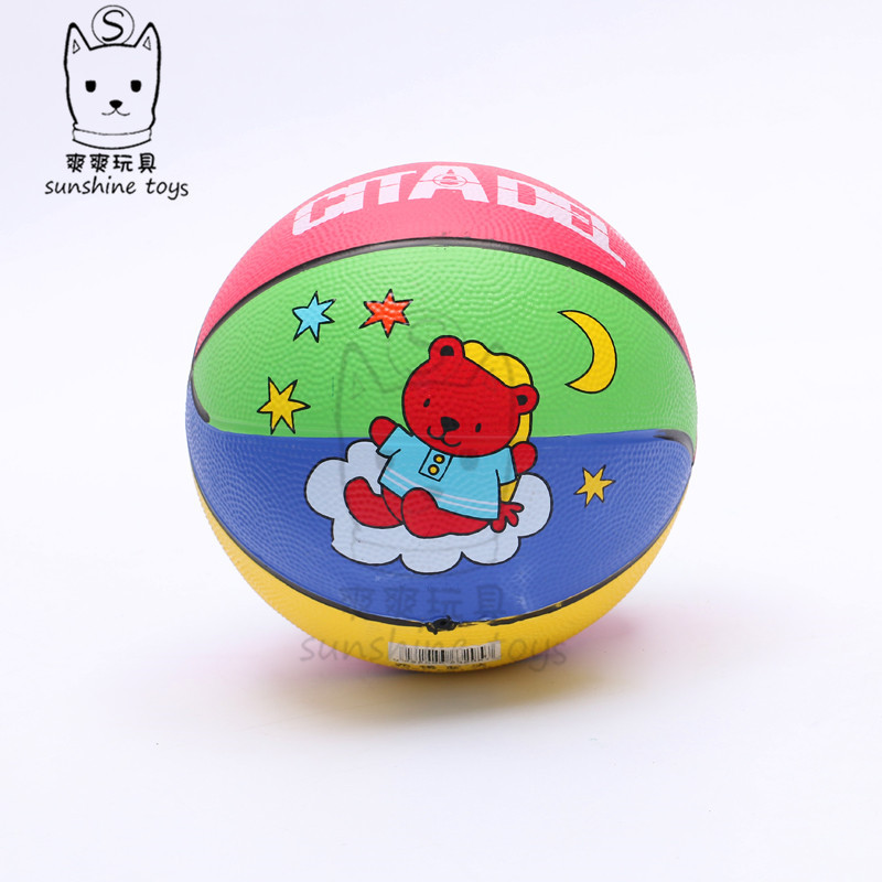 Cartoon Children's Rubber basketball Kindergarten Training Special patting ball outdoor inflatable toy wholesale Cartoon Children's Rubber basketball Kindergarten Training Special patting ball outdoor inflatable toy wholesale