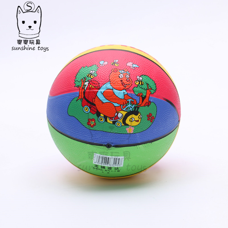 Cartoon Children's Rubber basketball Kindergarten Training Special patting ball outdoor inflatable toy wholesale Cartoon Children's Rubber basketball Kindergarten Training Special patting ball outdoor inflatable toy wholesale