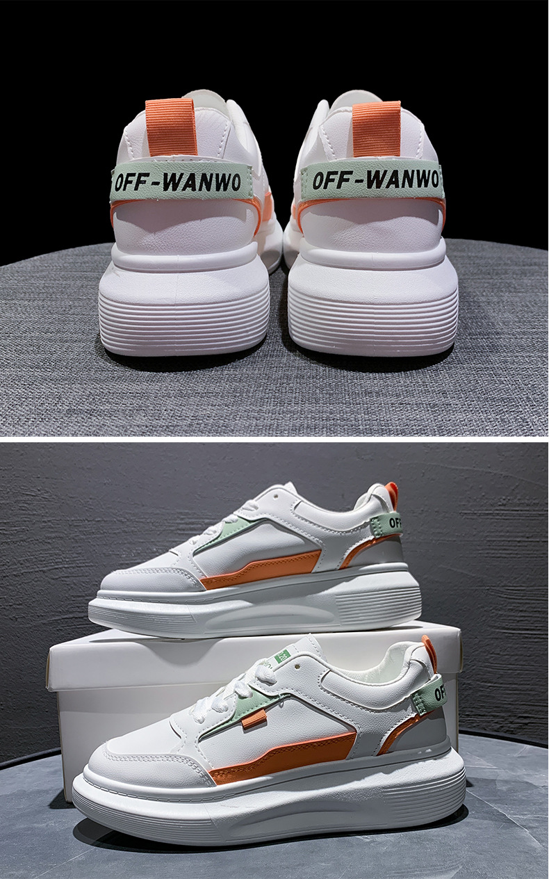 Platform White Shoes Women's Fashionable 2021 Spring New Korean Casual Sports Female Student Treadmill Board Shoes Zy8823
