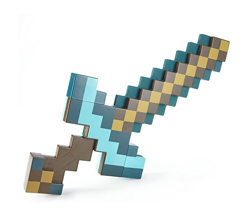 Minecraft My World Bow and Arrow Diamond Sword Pickaxe Two-in-One Toy Surrounding the Game Weapon Props