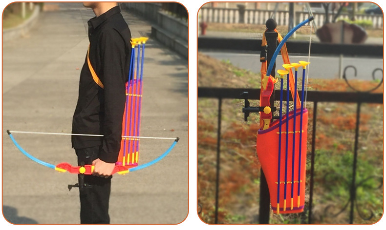 Children's Toy Bow and Arrow Outdoor Toy Baby Training Archery Shooting Park Toy Sucker Arrow with Target Children's Toy Bow and Arrow Outdoor Toy Baby Training Archery Shooting Park Toy Sucker Arrow with Target