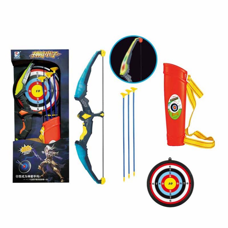 Children&#039;s Shooting Simulation Bow and Arrow Model Archery Toy Sports Outdoor Sports Light Plastic Sucker Suit Stall
