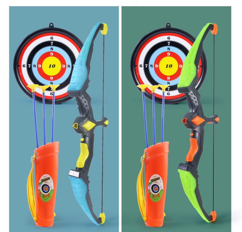 Children&#039;s Shooting Simulation Bow and Arrow Model Archery Toy Sports Outdoor Sports Light Plastic Sucker Suit Stall