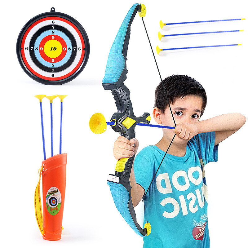 Children&#039;s Shooting Simulation Bow and Arrow Model Archery Toy Sports Outdoor Sports Light Plastic Sucker Suit Stall
