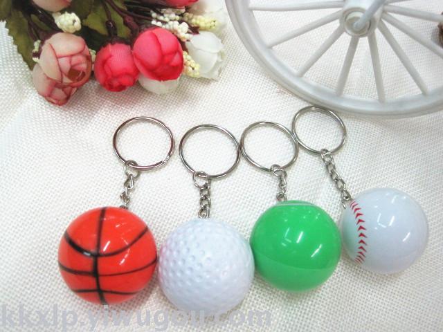 Leisure sporting goods basketball keychain 2.8cm tennis pendant mini golf fan your baseball factory