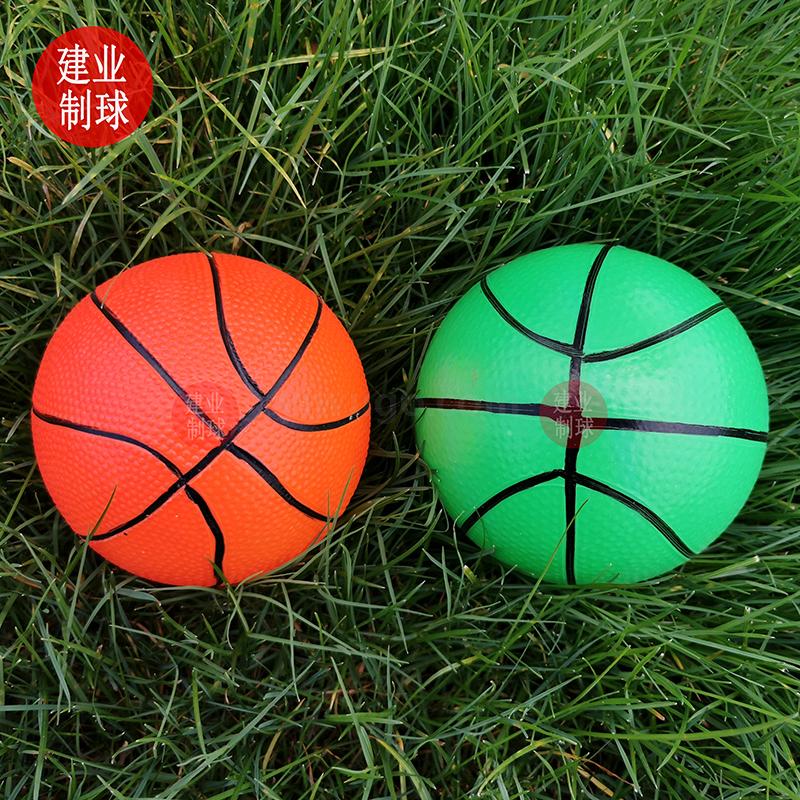 Manufacturers direct children inflatable rubber ball 16cm basketball children outdoor patting ball football wholesale