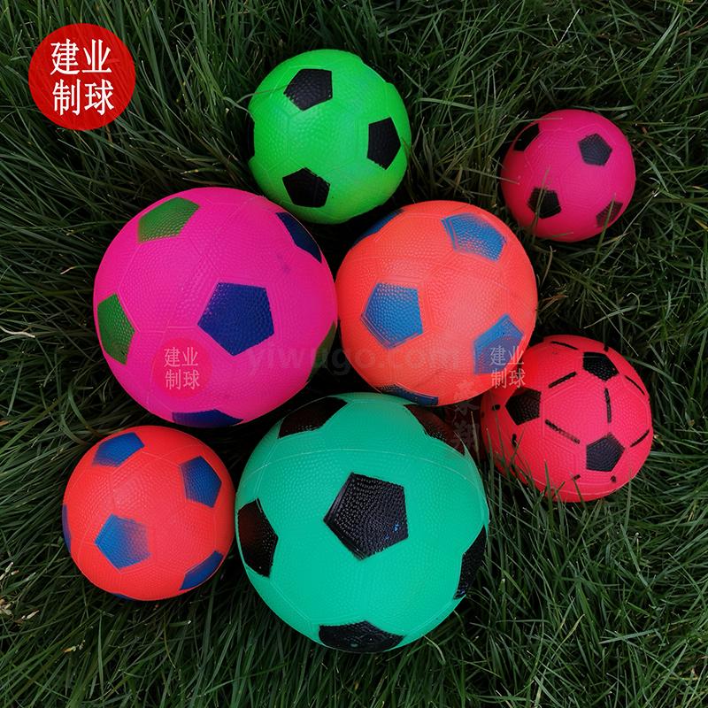 Manufacturers direct children inflatable rubber ball 16cm basketball children outdoor patting ball football wholesale