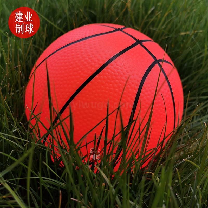 Manufacturers direct children inflatable rubber ball 16cm basketball children outdoor patting ball football wholesale