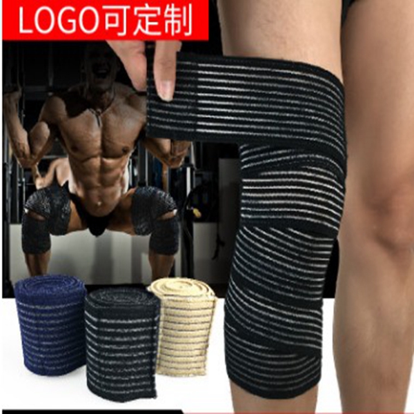Factory Wholesale Elastic Knee Support for Squat Strength Lift for Basketball Training Sports Fitness Leggings Bandage Knee Pad
