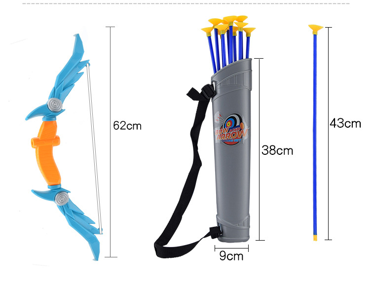 Children's Folding Bow and Arrow Toy Boy Outdoor Sucker Shooting Competitive Toy Set Quiver Arrow Target Stall Supply
