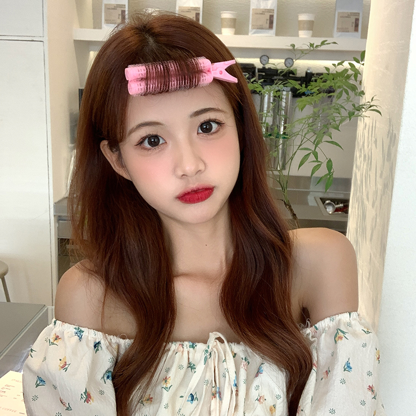 2-Piece Girl's Head Hair Root Fluffy Clip Artifact High Skull Top Bangs Roller Seamless Barrettes Forehead Fixed Hair Accessories 2-Piece Girl's Head Hair Root Fluffy Clip Artifact High Skull Top Bangs Roller Seamless Barrettes Forehead Fixed Hair Accessories