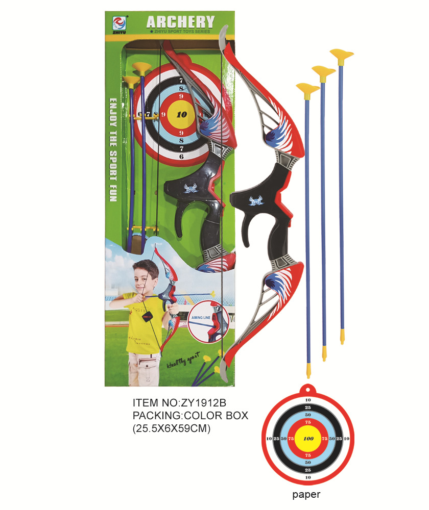 Factory Direct Sales Cross-Border Children&#039;s Simulation Shooting Bow and Arrow Combination Sports Outdoor Sports Toys Soft Elastic Sucker Toys