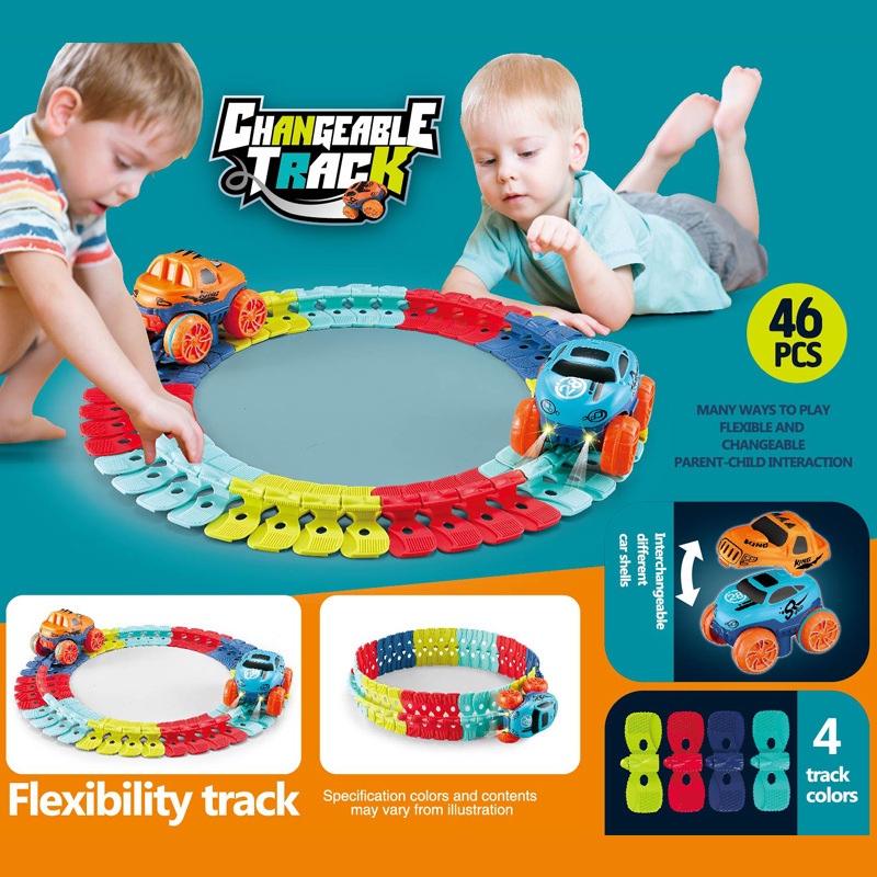 Soft Rubber Track Roller Coaster Gravity-Free Rail Car Cross-Border E-Commerce Electric Variety DIY Train Children 'S Toys Soft Rubber Track Roller Coaster Gravity-Free Rail Car Cross-Border E-Commerce Electric Variety DIY Train Children 'S Toys