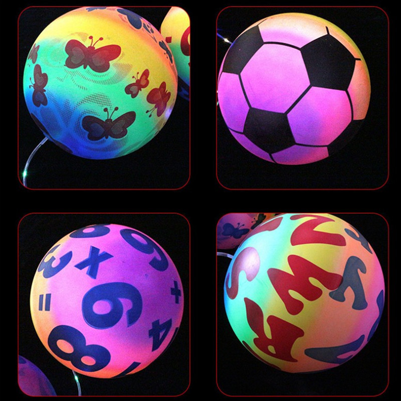 Luminous Swing Ball Portable Flash Bounce Ball New Bounce Ball Children Fitness Ball Factory Wholesale