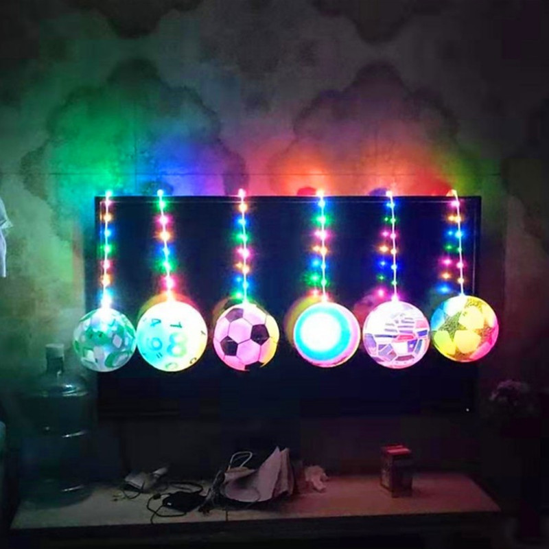 Luminous Swing Ball Portable Flash Bounce Ball New Bounce Ball Children Fitness Ball Factory Wholesale
