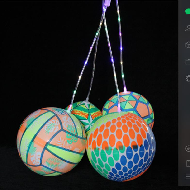 Luminous Swing Ball Portable Flash Bounce Ball New Bounce Ball Children Fitness Ball Factory Wholesale