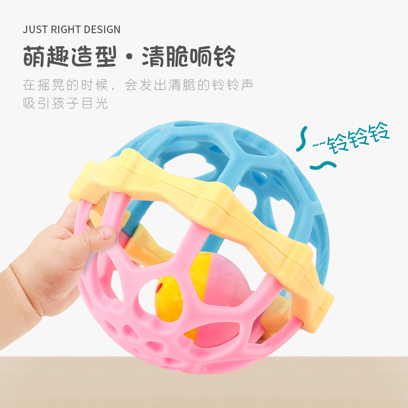 Port Bichon Baby Fitness Ball Baby Animal Rattle Ball Hand Ball Soft Rubber Ball Rattle Hand Ball Toy