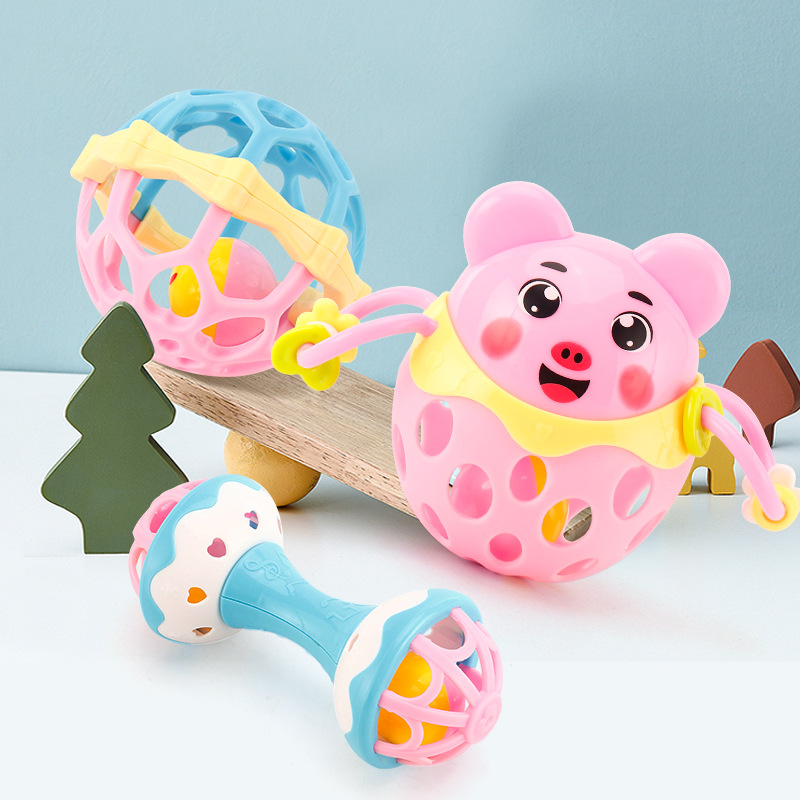 Port Bichon Baby Fitness Ball Baby Animal Rattle Ball Hand Ball Soft Rubber Ball Rattle Hand Ball Toy