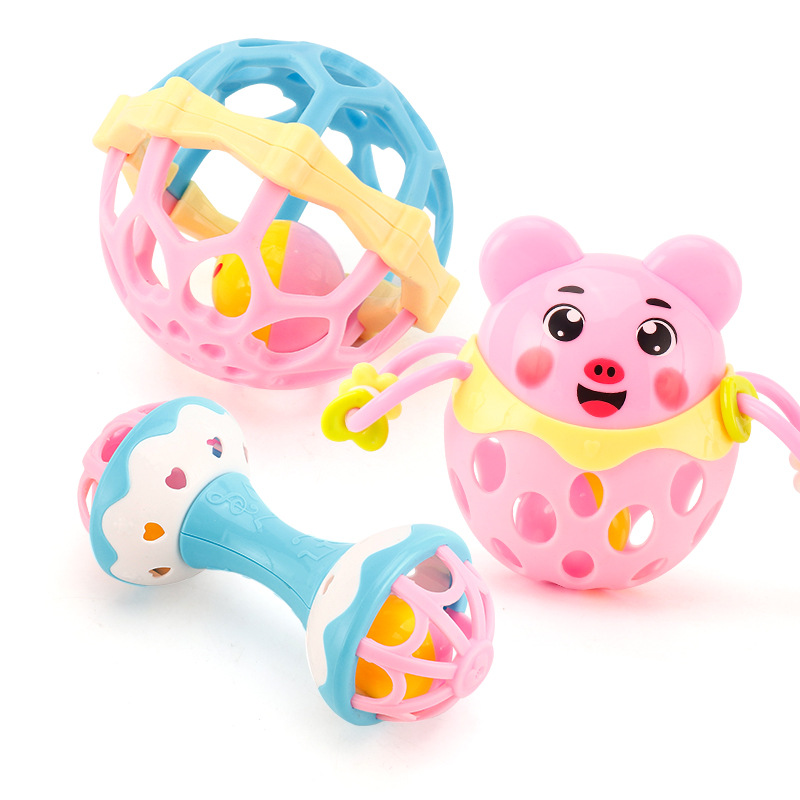 Port Bichon Baby Fitness Ball Baby Animal Rattle Ball Hand Ball Soft Rubber Ball Rattle Hand Ball Toy