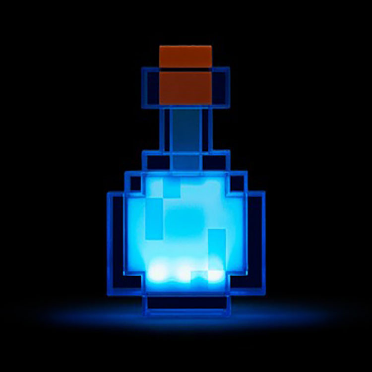 My World around Color Changing Bottle Torch Miner&#039;s Lamp Night Light Torch Children&#039;s Weapons Sword Bow and Arrow Toy Model