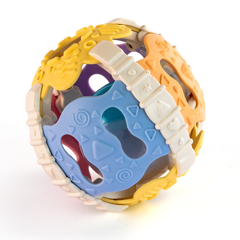 Baby Educational Sound and Light Soft Rubber Fitness Ball Baby Hand-Held Rattle Ball Soft Rubber Bell Crawling Ball One Product Dropshipping