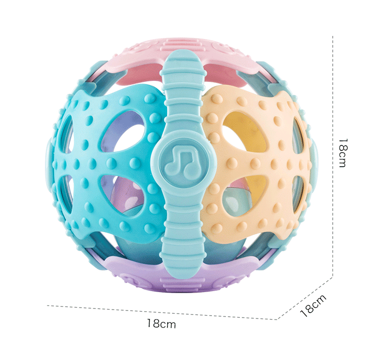 Baby Fitness Ball Soft Rubber Hand Bell Soothing Interactive Hand Grip Teether Ball 0-1 Years Old Toy Baby Fitness Ball Soft Rubber Hand Bell Soothing Interactive Hand Grip Teether Ball 0-1 Years Old Toy