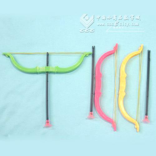 Plastic toy bow and arrow
