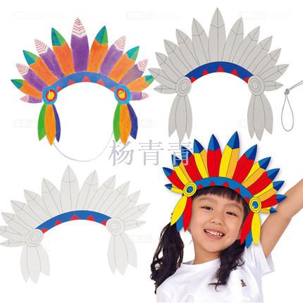 Native American hunting weapons bow and arrow kindergarten performance props DIY hand white billet wood coloring