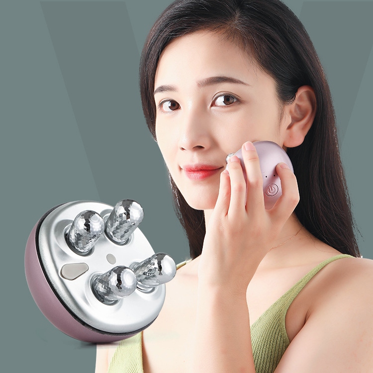 Facial Roller Ball Charging Electric Massager EMS Micro Current Lifting Wrinkle Removing Edema Relaxing Skin Face Slimming Device