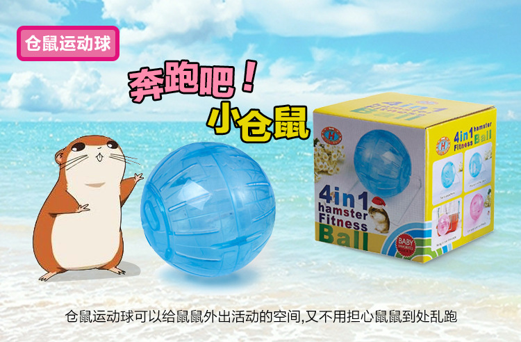 Pet toys with small pet hamster hamster ball support exercise ball mute running fitness ball Pet toys with small pet hamster hamster ball support exercise ball mute running fitness ball