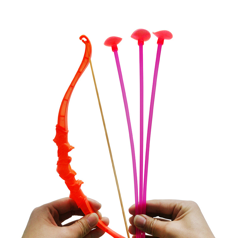 Plastic Toy Soft Elastic Sucker Bow and Arrow Set Mini Bow and Arrow Children Education Toy Night Market Stall Supply