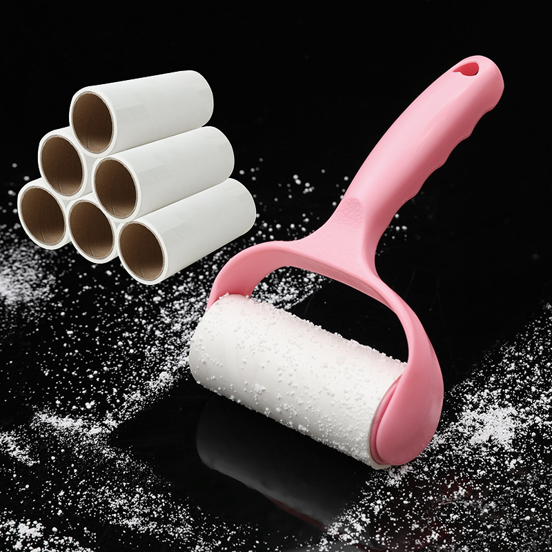 Tearable Roller Lent Remover Sticky Paper Suit Hair Removal and Lint Roller Hair Remover Clothes Dust Removal Hair Collecting Brush