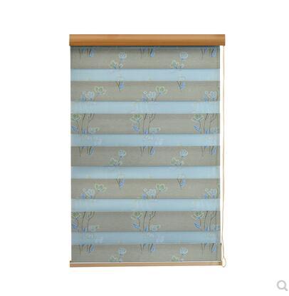 Factory Wholesale Room Darkening Roller Shade Jacquard Soft Gauze Curtain Rainbow Curtain Sun Moon Curtain Hotel Manual Electric Curtain