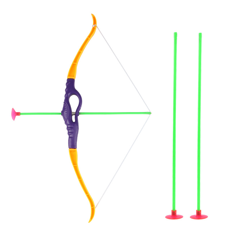 Children&#039;s Small Simulation Bow and Arrow Toy Soft Elastic Sucker Bow and Arrow Military Model Toy Wholesale Stall Hot Sale