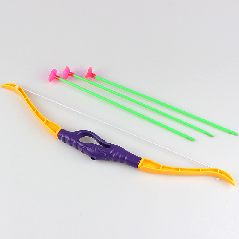 Children&#039;s Small Simulation Bow and Arrow Toy Soft Elastic Sucker Bow and Arrow Military Model Toy Wholesale Stall Hot Sale