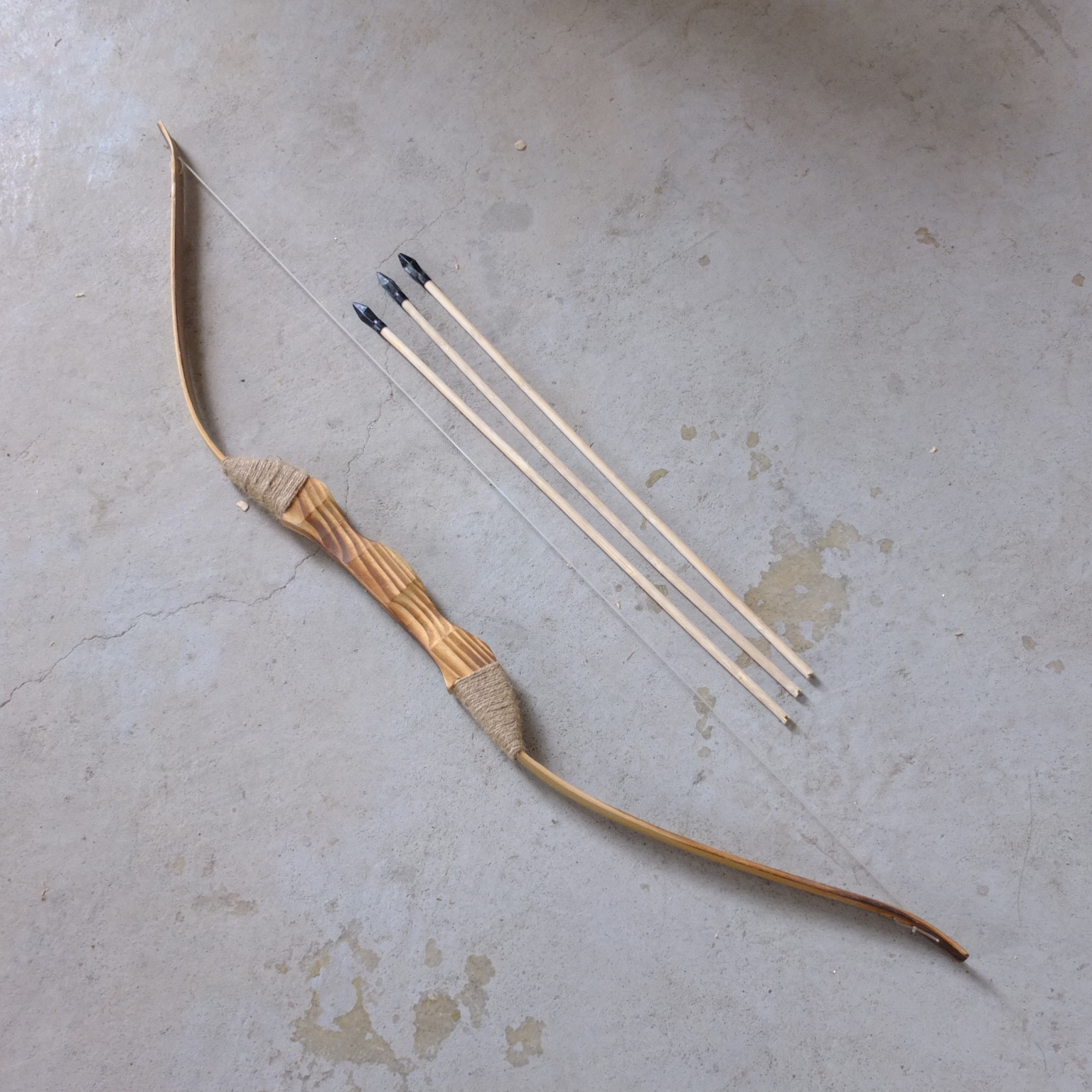 Factory Direct Sales Children's 1 M Hemp Rope Bow and Arrow Model Traditional Bamboo Toy No Killing Power Factory Direct Sales Children's 1 M Hemp Rope Bow and Arrow Model Traditional Bamboo Toy No Killing Power