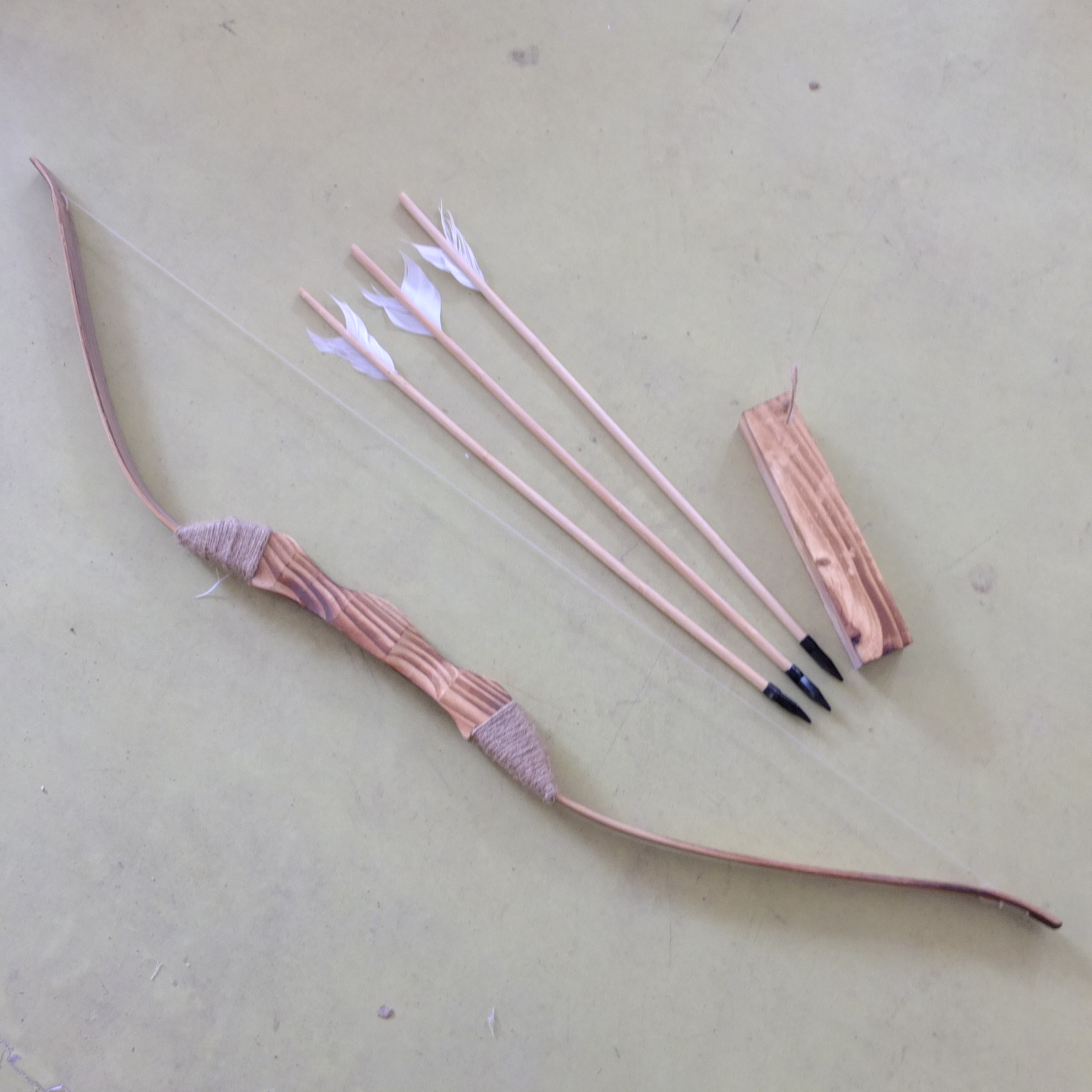 Factory Direct Sales Children's 1 M Hemp Rope Bow and Arrow Model Traditional Bamboo Toy No Killing Power Factory Direct Sales Children's 1 M Hemp Rope Bow and Arrow Model Traditional Bamboo Toy No Killing Power
