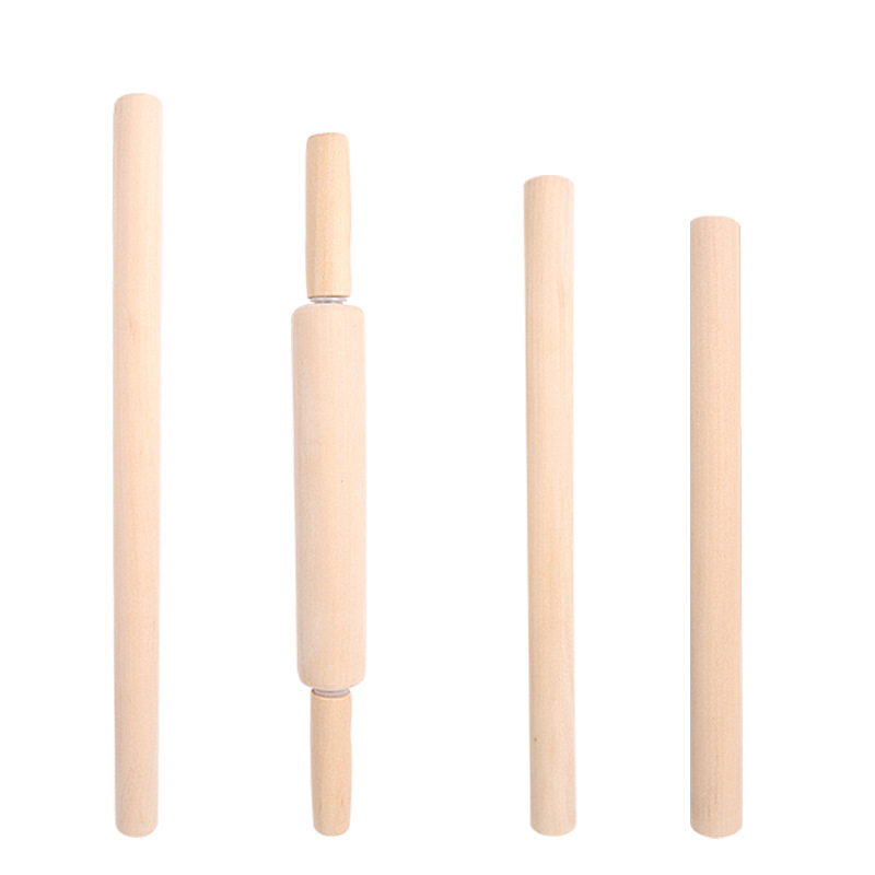 [Taiyuan] Birch Rolling Pin Solid Wood Roller Rolling Pin Dough Roll Rolling Stick Dumpling Rolling Three-Piece Set