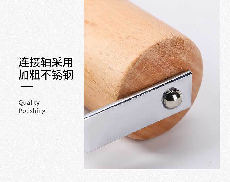 Factory Direct Sales Household Double-Headed Small Diamond Painting Scone Non-Slip Roller Pancake Solid Wood Pizza Beech Rolling Pin