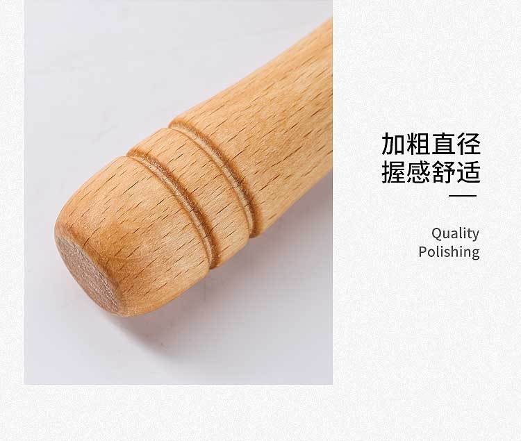 Factory Direct Sales Household Double-Headed Small Diamond Painting Scone Non-Slip Roller Pancake Solid Wood Pizza Beech Rolling Pin