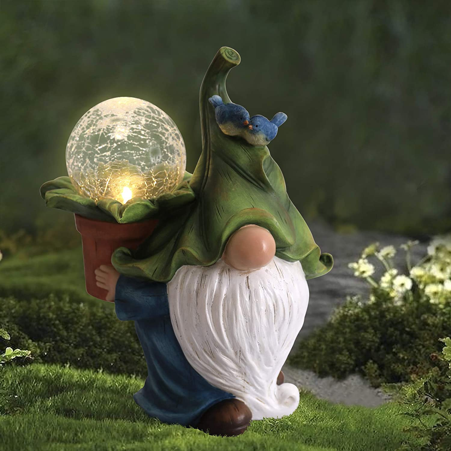 Cross-Border New Solar Energy Resin Decorations Elf Statue Garden Dwarf Dwarf Outdoor Courtyard Lawn Decoration Cross-Border New Solar Energy Resin Decorations Elf Statue Garden Dwarf Dwarf Outdoor Courtyard Lawn Decoration