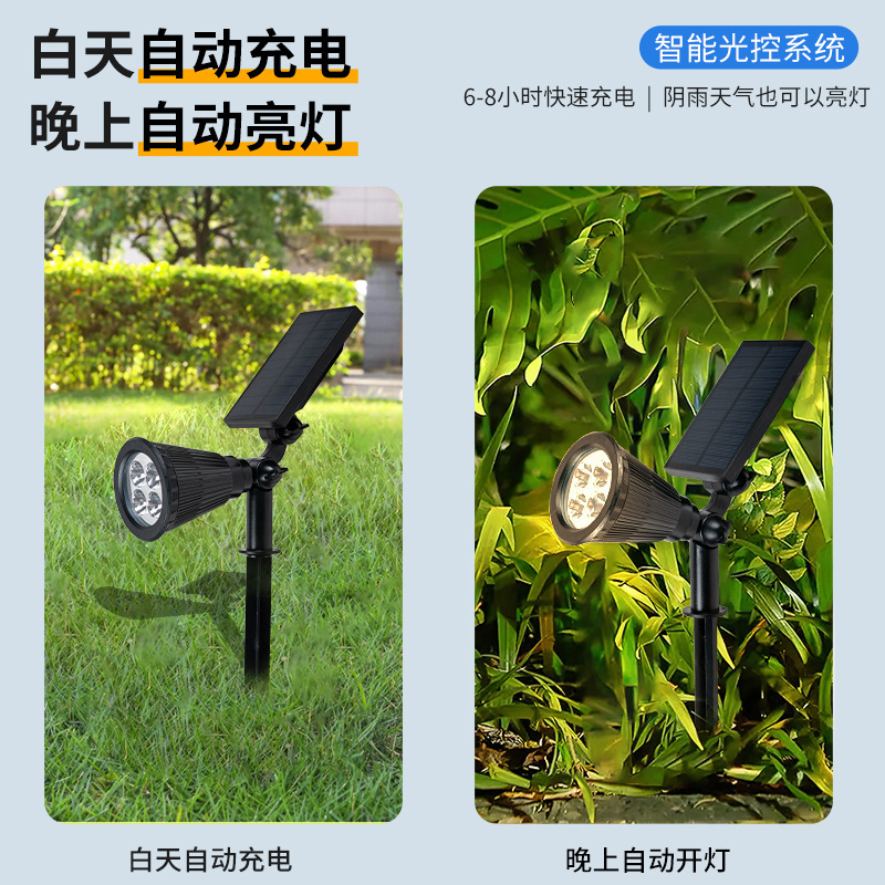 Solar lawn lamp outdoor plug-in lamp garden lamp tree park grass landscape lamp spotlight base price amazon