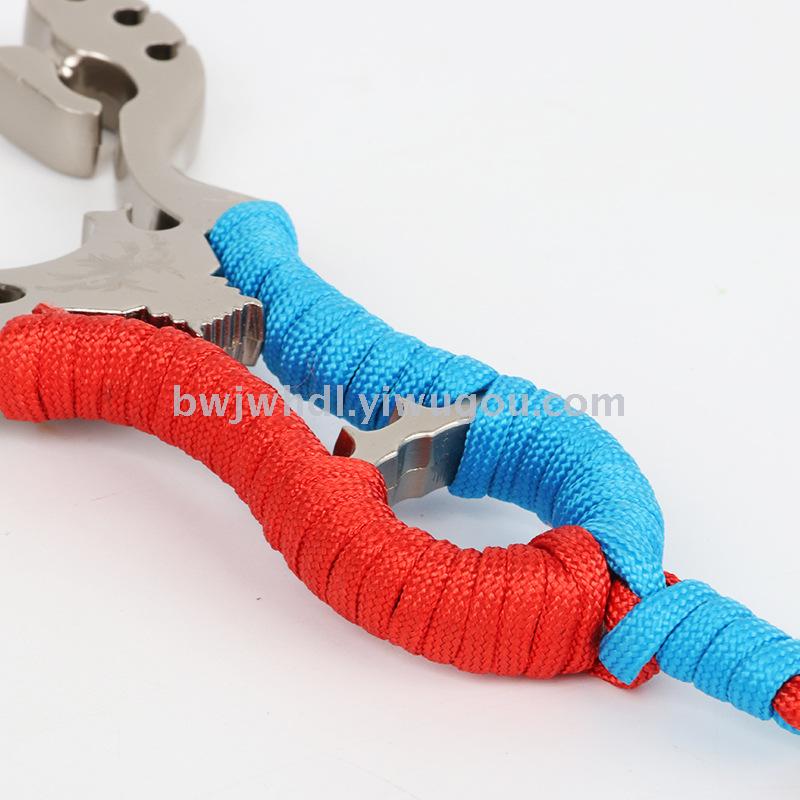 Wholesale and retail horned Wolf 3 card slingshot outdoor alloy round rubber band slingshot