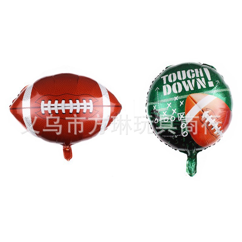 Large and Small Sizes American Football Rugby Aluminum Film Balloon Party Decoration Balloon Filled with Helium Can Float Empty