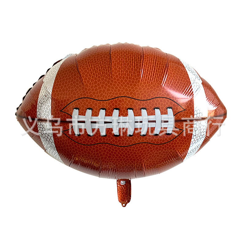 Large and Small Sizes American Football Rugby Aluminum Film Balloon Party Decoration Balloon Filled with Helium Can Float Empty