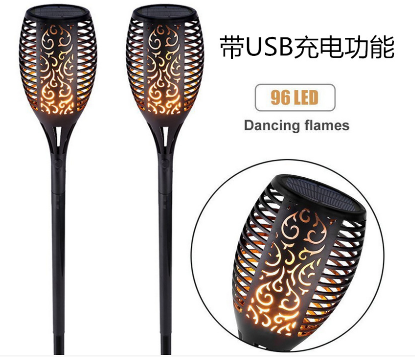 USB charged flame lamp lawn plug - in lamp hot style electronics solar flame lamp USB charged flame lamp lawn plug - in lamp hot style electronics solar flame lamp