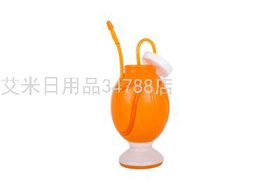 CY-PE303 Plastic Rugby Cup with Straw Creative Straw Cup Cup with Straw Art Wound Tube Cup with Straw Drink Cup